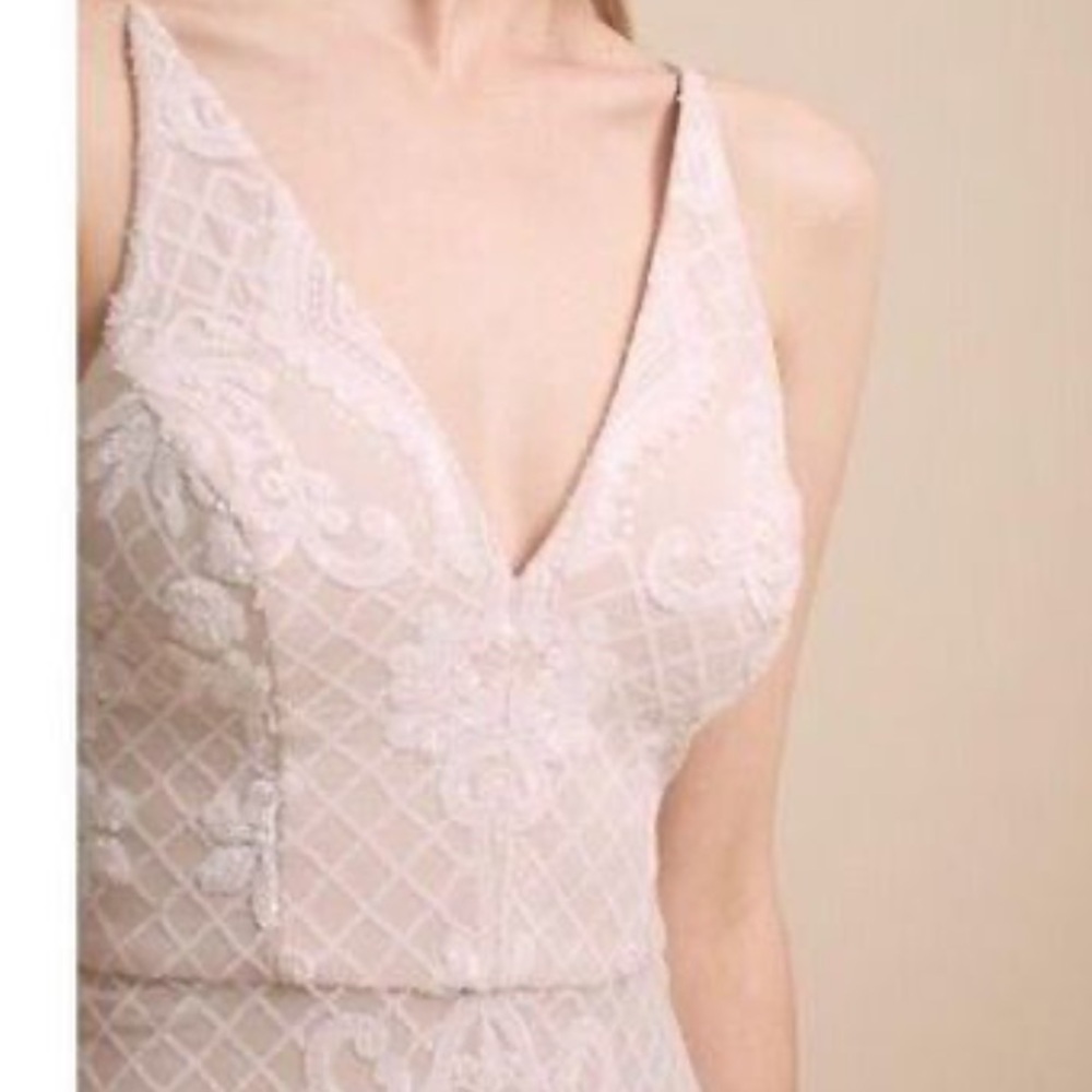BHLDN Jennings Lace Wedding Gown Size 12 Bridal Dress - Picture 3 of 4
